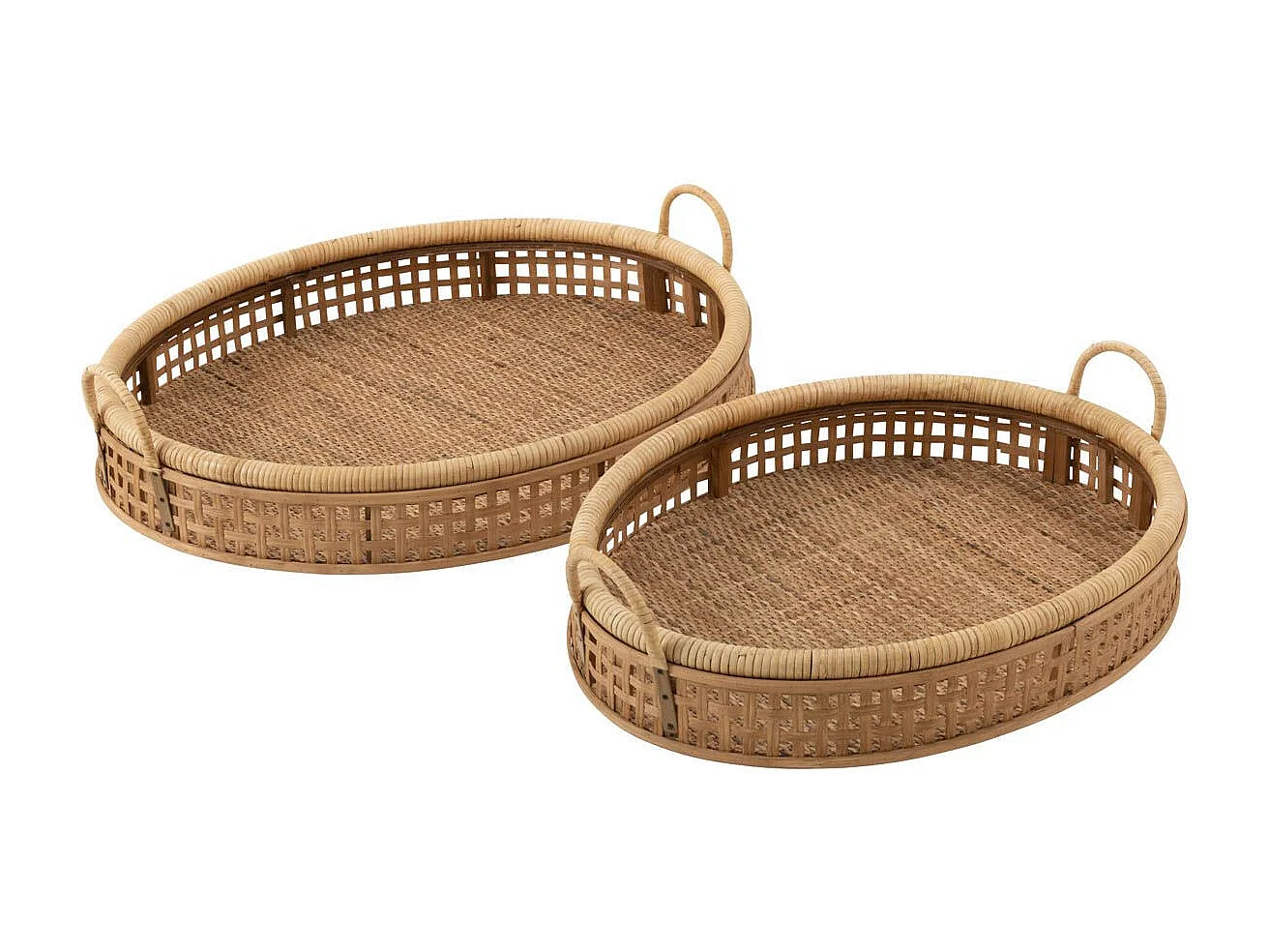 Plateau de Service en Rotin "Pick" 65cm Naturel