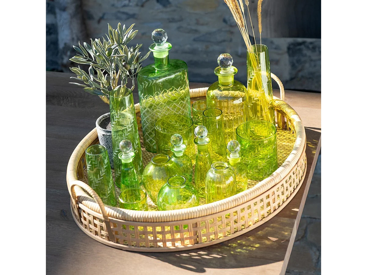 Plateau de Service en Rotin "Pick" 65cm Naturel