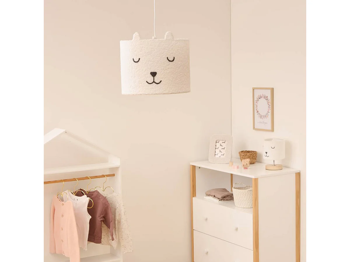 Lampe Suspension Enfant "Toxey" 28cm Blanc