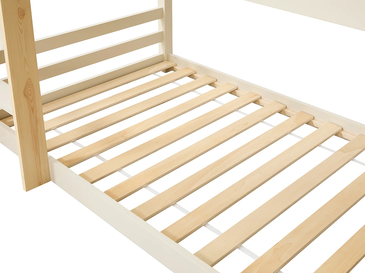 Lits superposés triple - 3 x 90 x 200 cm - Pin – Beige et naturel + matelas - VAGAR