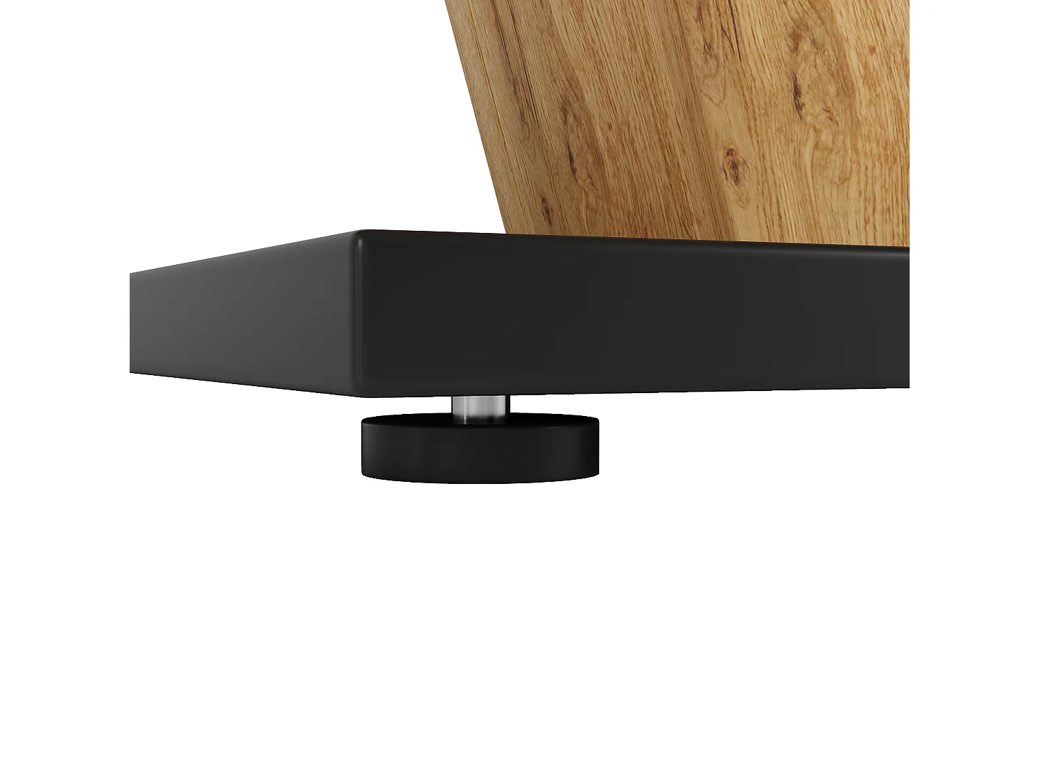 Uitschuifbare tafel met blad in houtnerfstructuur, 120-160x80x76 cm - MDF-hout - Licht naturel en zwart