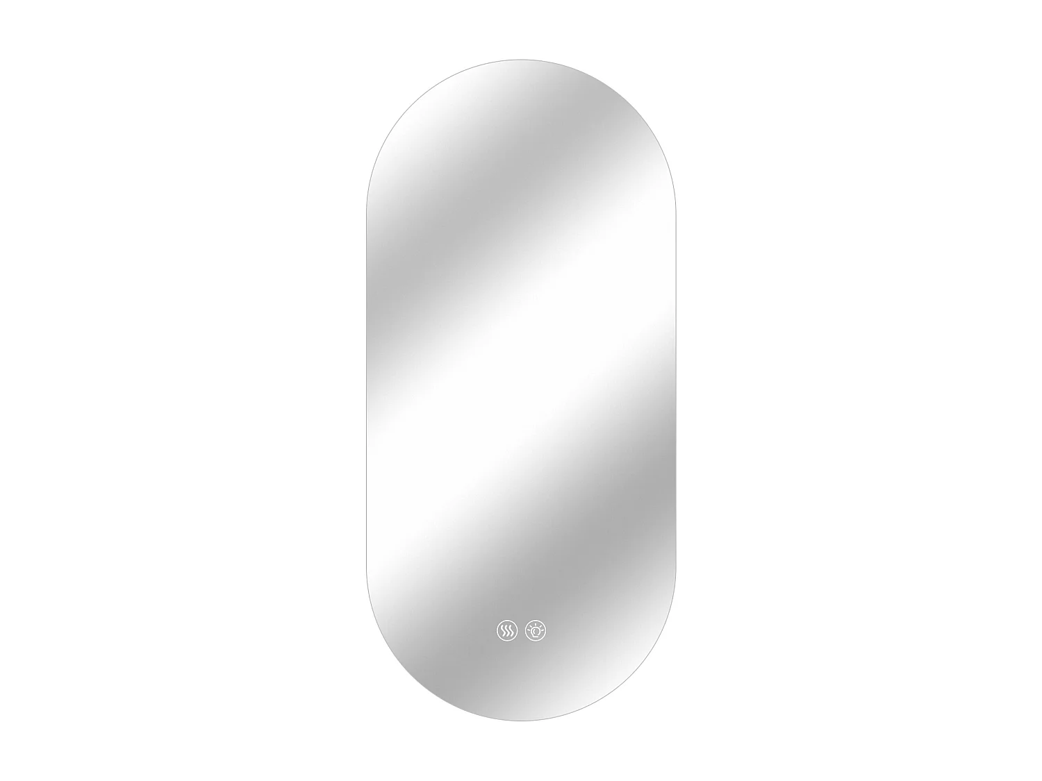 Miroir salle de bain LED tactile antibuée 60x120 cm verre argenté