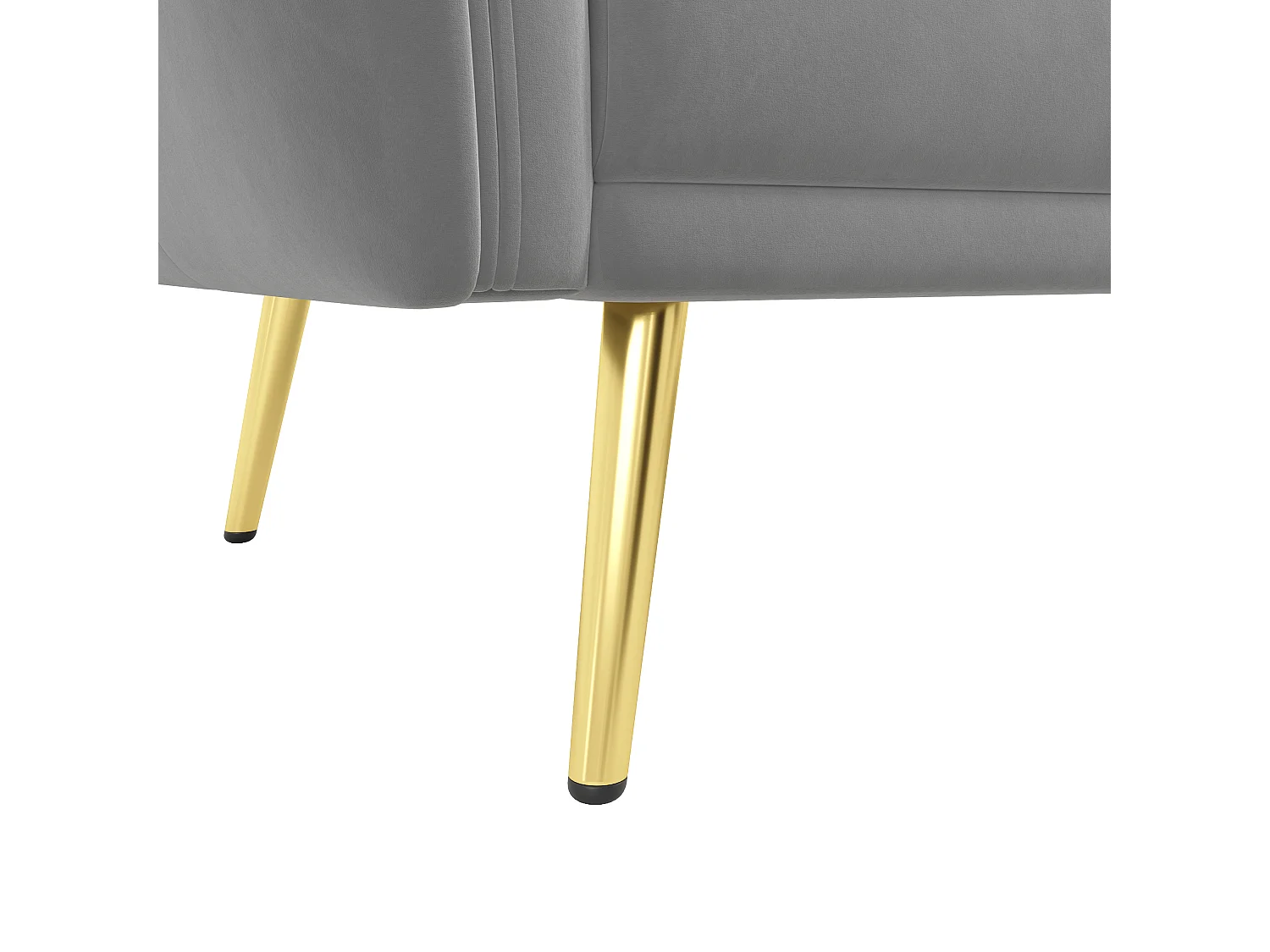 Canapé d’angle convertible 3 places avec méridienne et dossier réglable - Velours gris