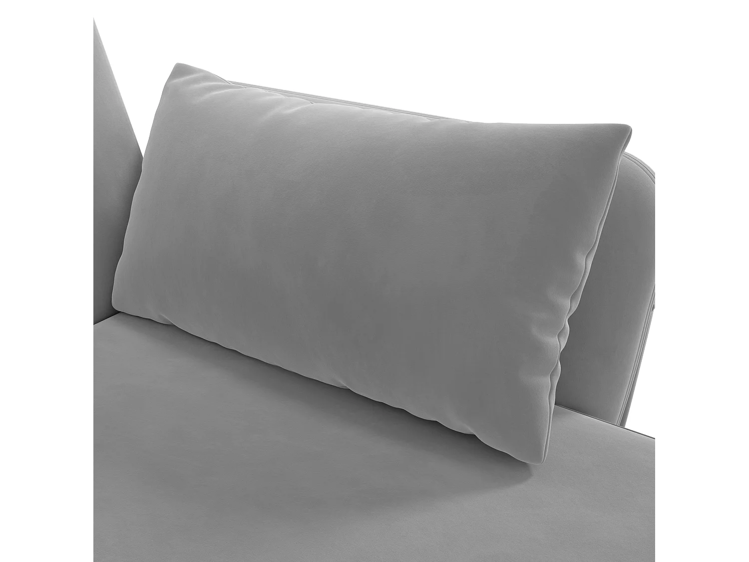 Canapé d’angle convertible 3 places avec méridienne et dossier réglable - Velours gris