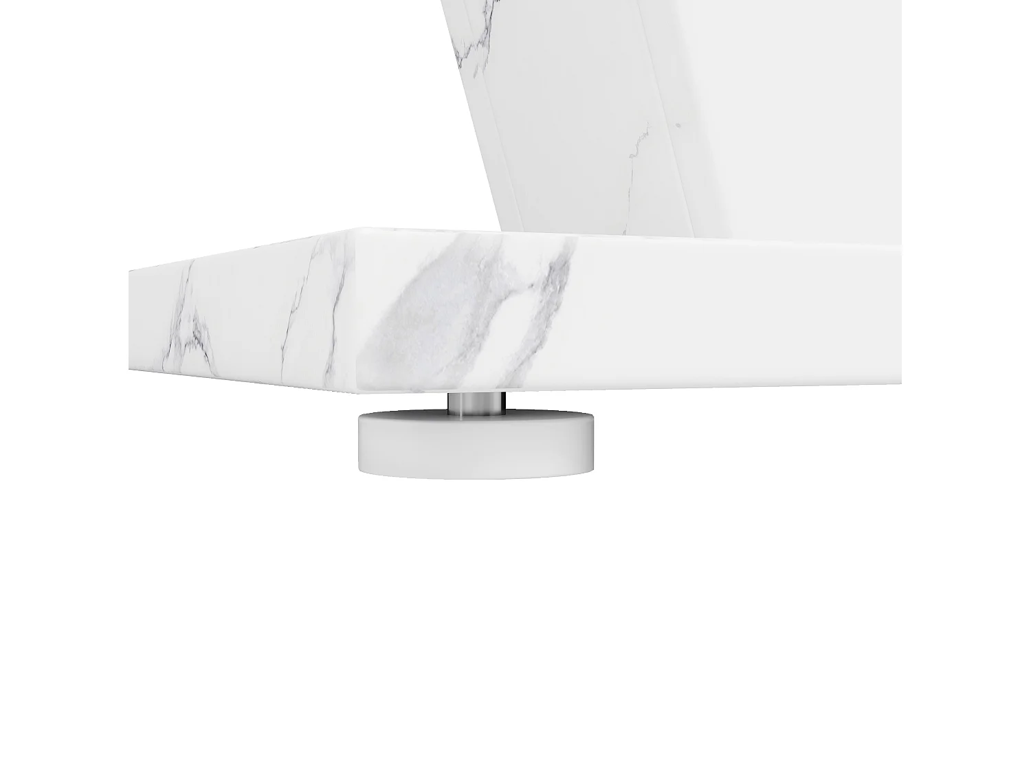 Conjunto de comedor - Mesa extensible blanca 120(160)x80 cm + 4 sillas PU gris