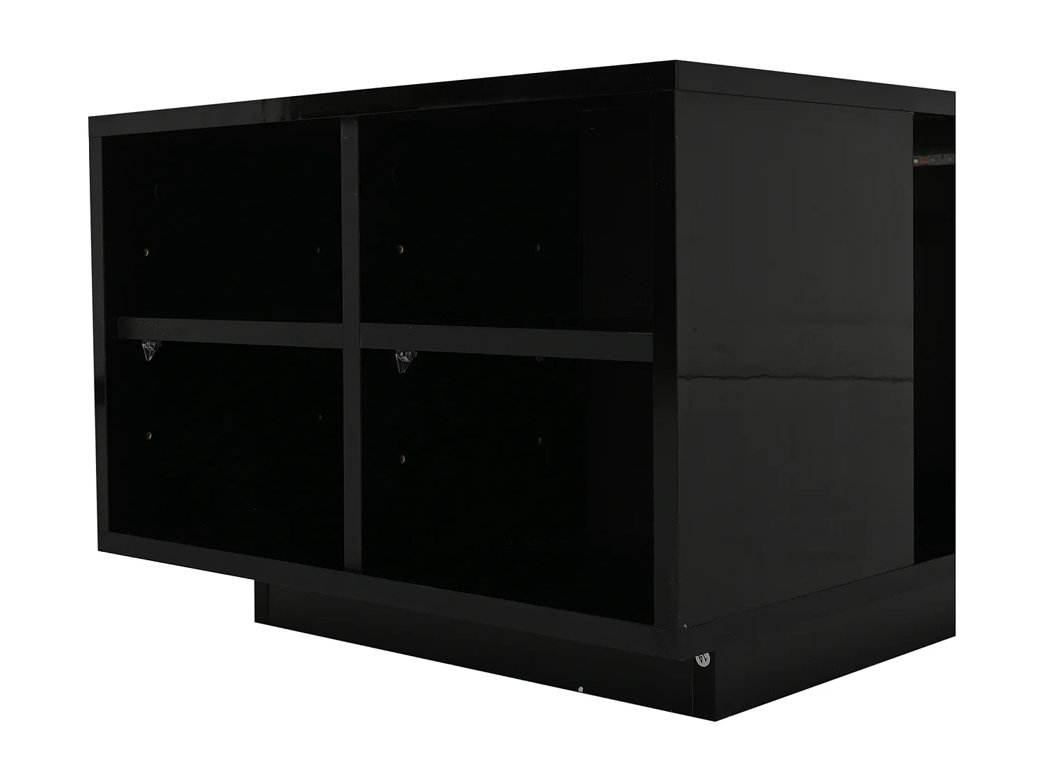 Mesa de centro 100 x 50 x 36 cm con cajón, LED - Negro