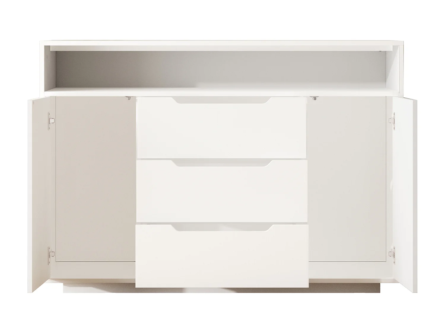Dressoir met LED-verlichting, 3 lades en 2 deuren - Wit 120x40x85 cm