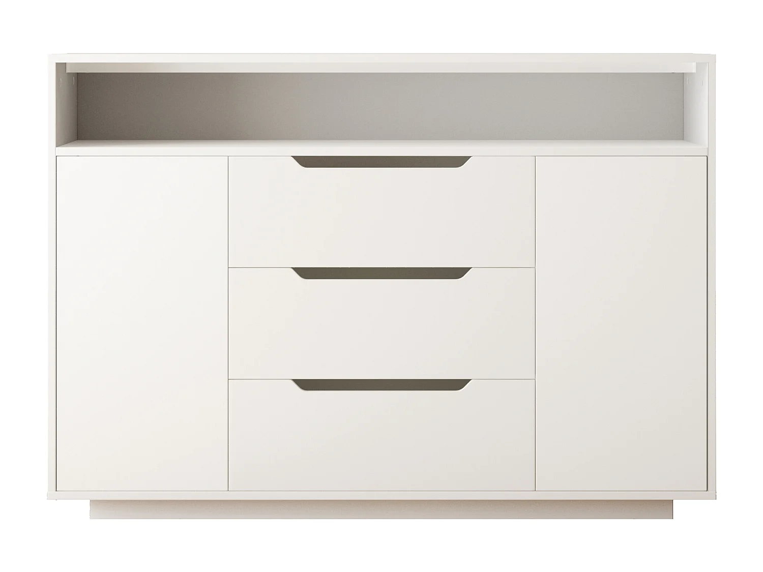 Dressoir met LED-verlichting, 3 lades en 2 deuren - Wit 120x40x85 cm