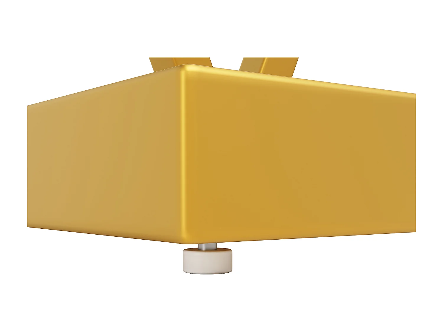 Consoletafel met blad in marmerlook - Goudkleurige metalen poten - Wit