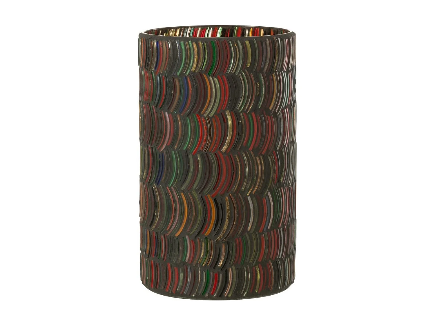 Photophore Design "Mosaic Courbe" 23cm Multicolore