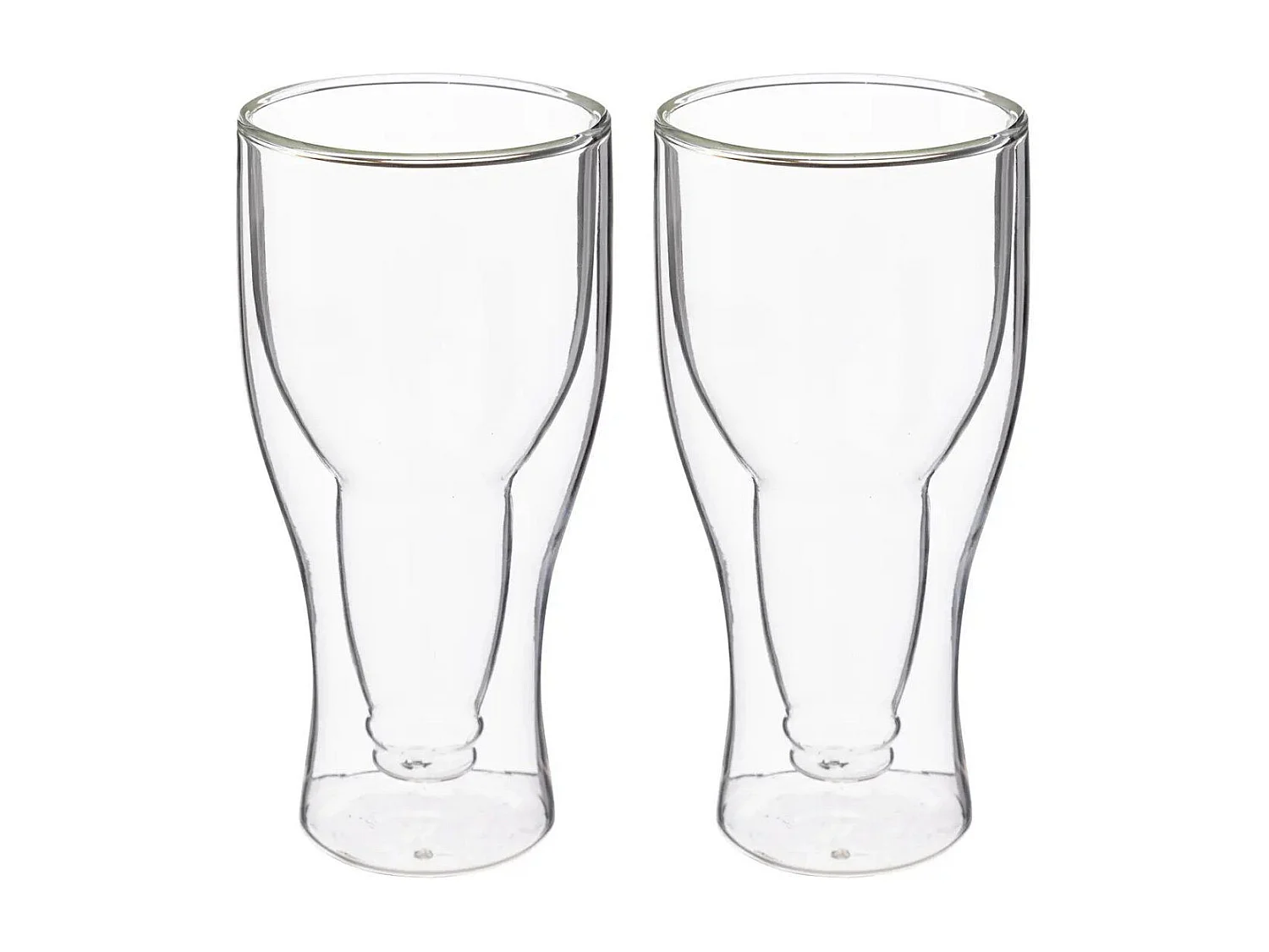 Lot de 2 Verres à Bière "Double Paroi" 35cl Transparent