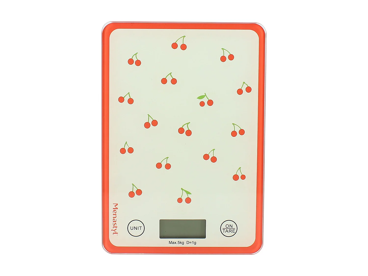 Menastyl - Balance Electronique Cerise En Plastique Et Verre Trempe 5k 1g