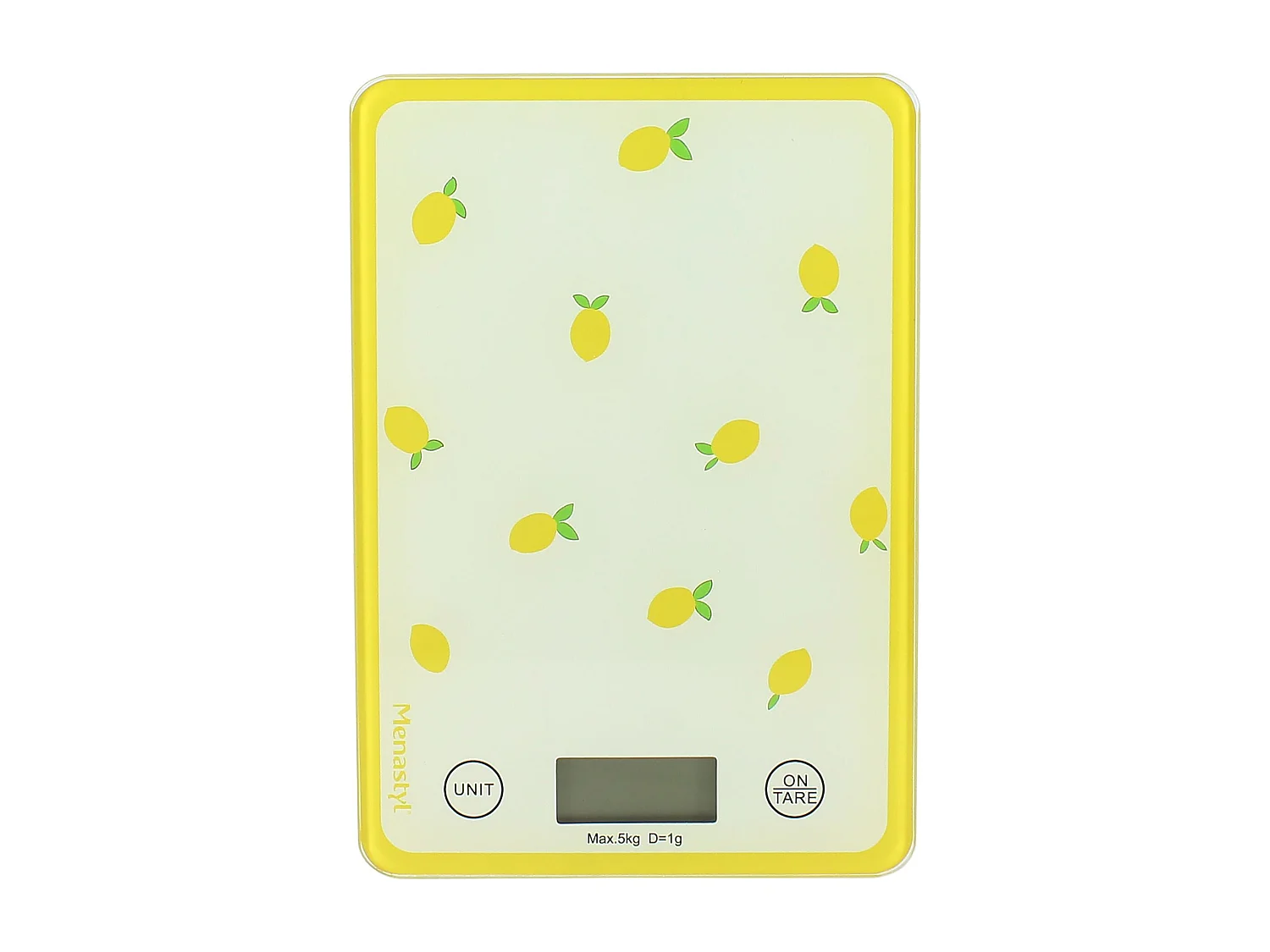 Menastyl - Balance Electronique Citron En Plastique Et Verre Trempe 5k 1g
