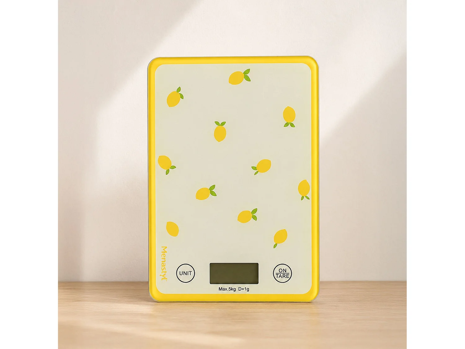 Menastyl - Balance électronique Citron En Plastique Et Verre Trempé 5k 1g