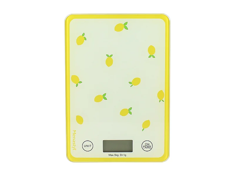 Menastyl - Balance Electronique Citron En Plastique Et Verre Trempe 5k 1g