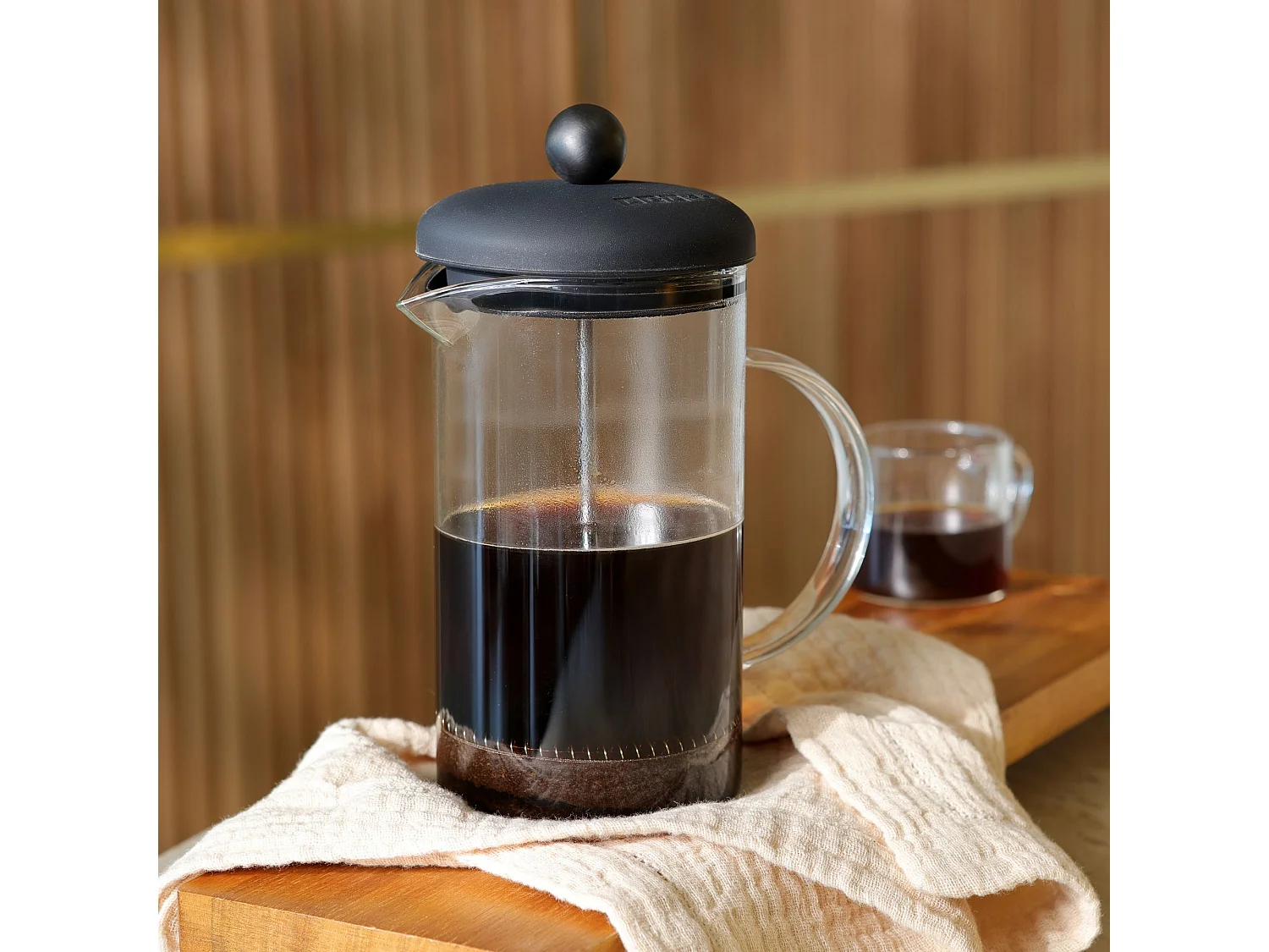 Ogo Living - Cafetière à Piston Fusion 600ml En Verre Avec Couvercle Silicone