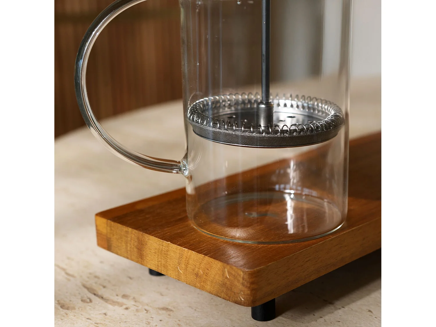 Ogo Living - Cafetière à Piston Fusion 600ml En Verre Avec Couvercle Silicone