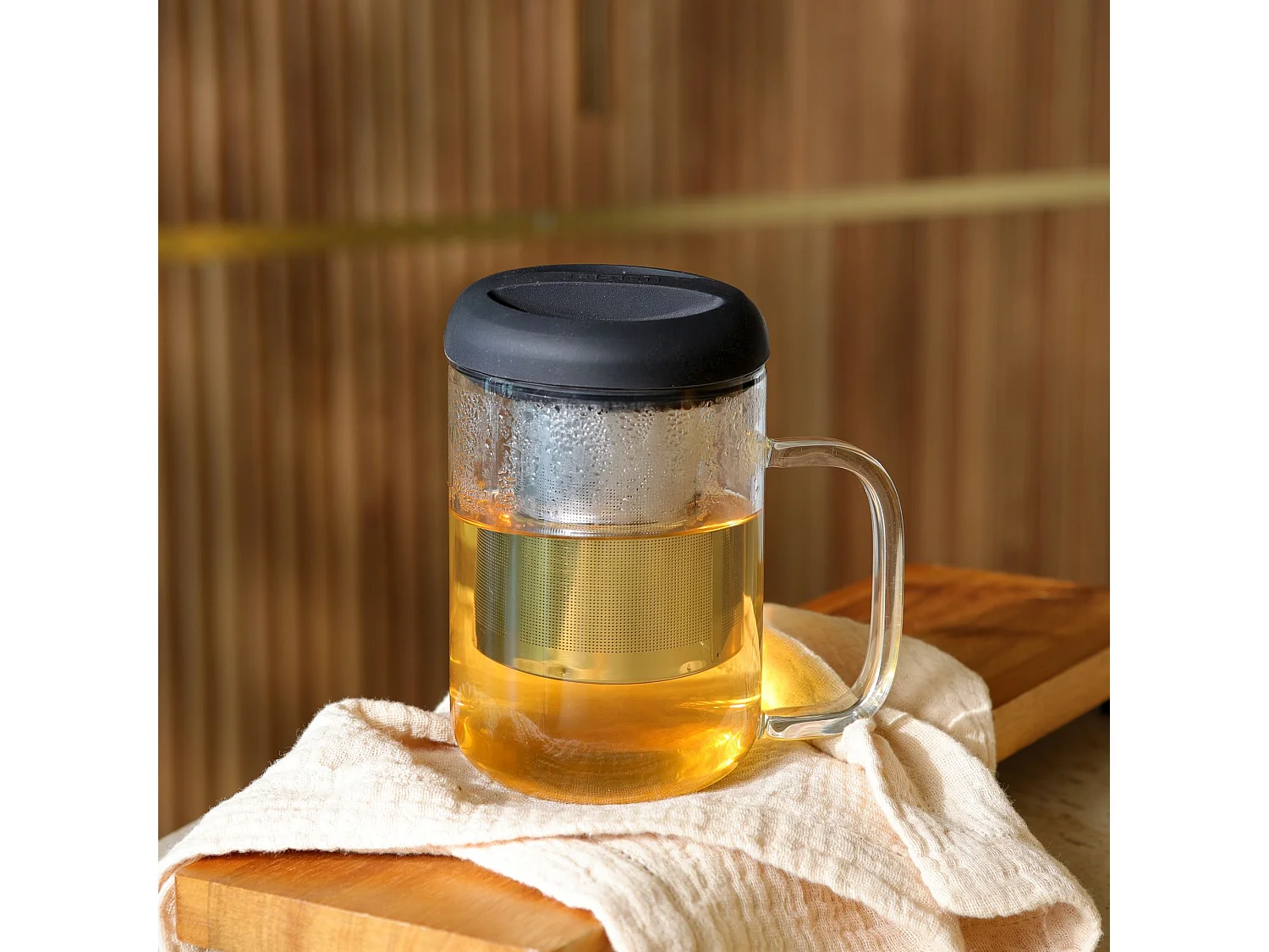 Ogo Living - Tisanière Fusion 500ml En Verre Borosilicate Avec Couvercle Silicone