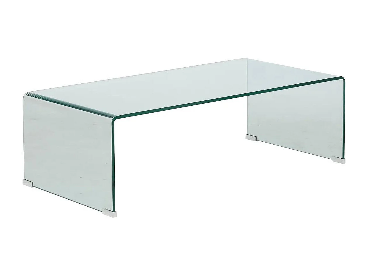 Table Basse en Verre "Lenia" 110cm Transparent