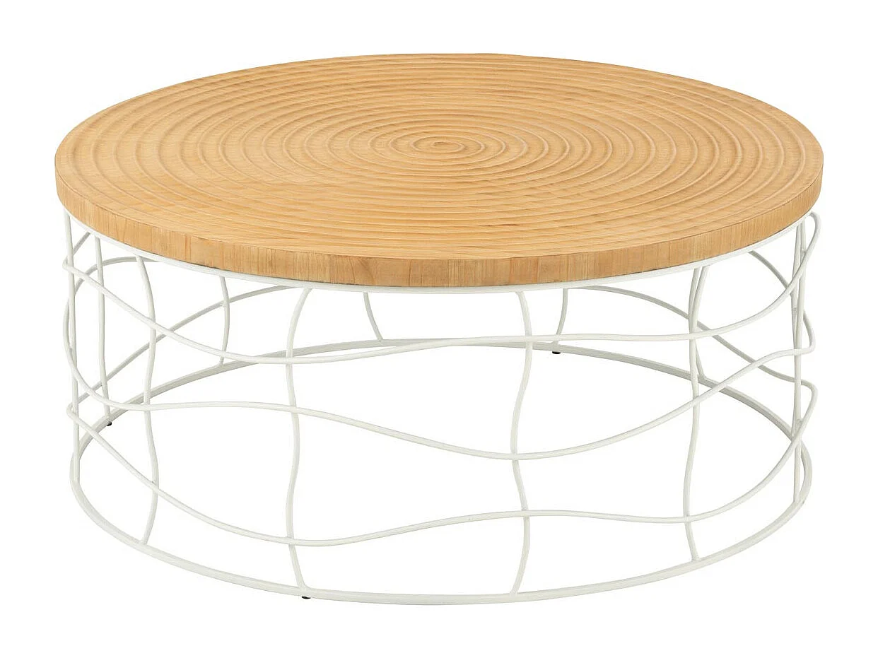 Table Basse Design "Brittney" 80cm Naturel