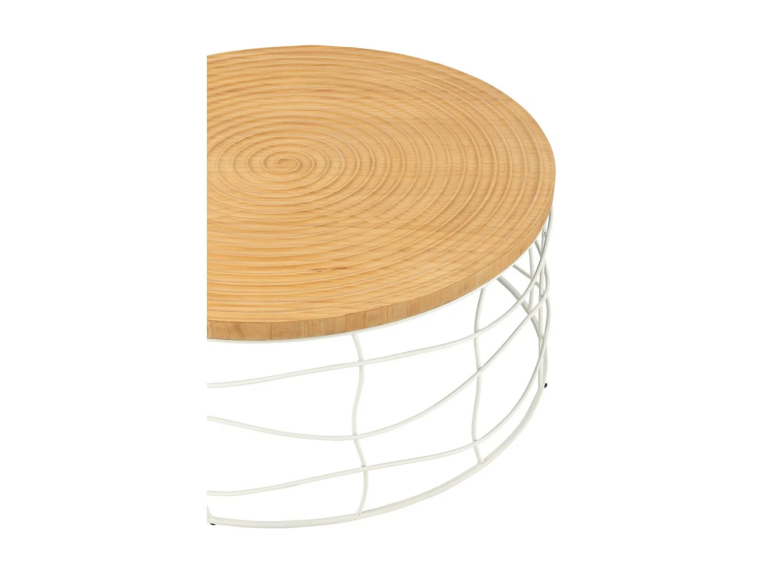 Table Basse Design "Brittney" 80cm Naturel