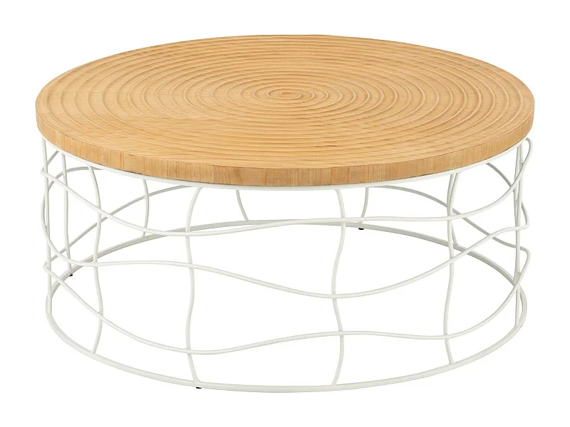 Table Basse Design "Brittney" 80cm Naturel
