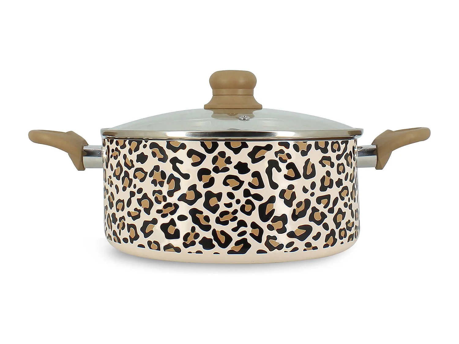 Menastyl - Faitout Leopard 24cm En Aluminium Revetement Ceramique Induction