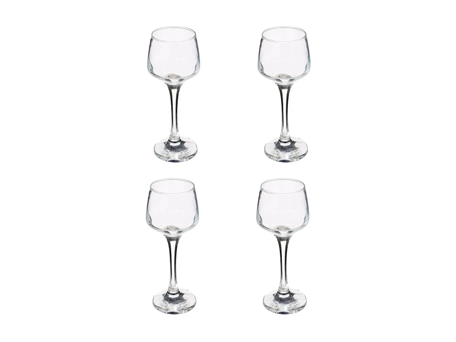 Lot de 4 Verres à Liqueur "Elaya" 9cl Transparent