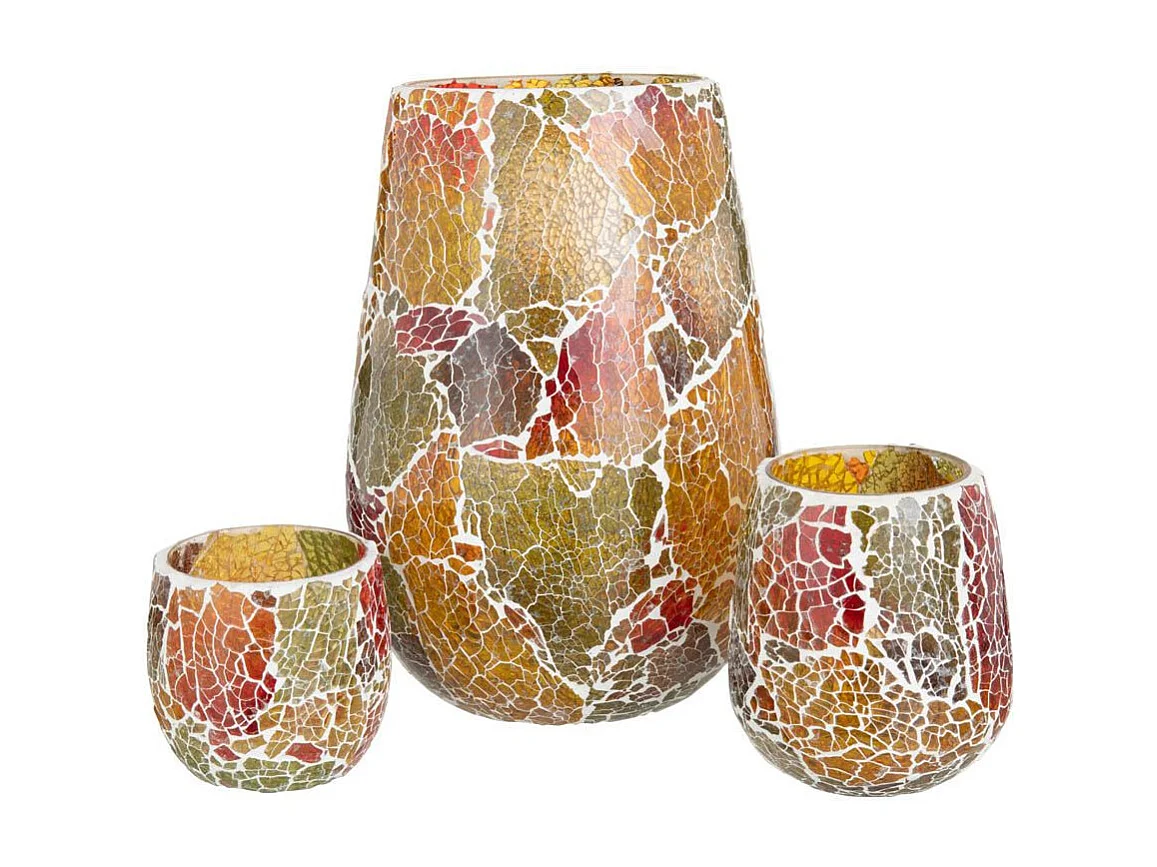 Photophore en Verre "Sunset" 12cm Multicolore