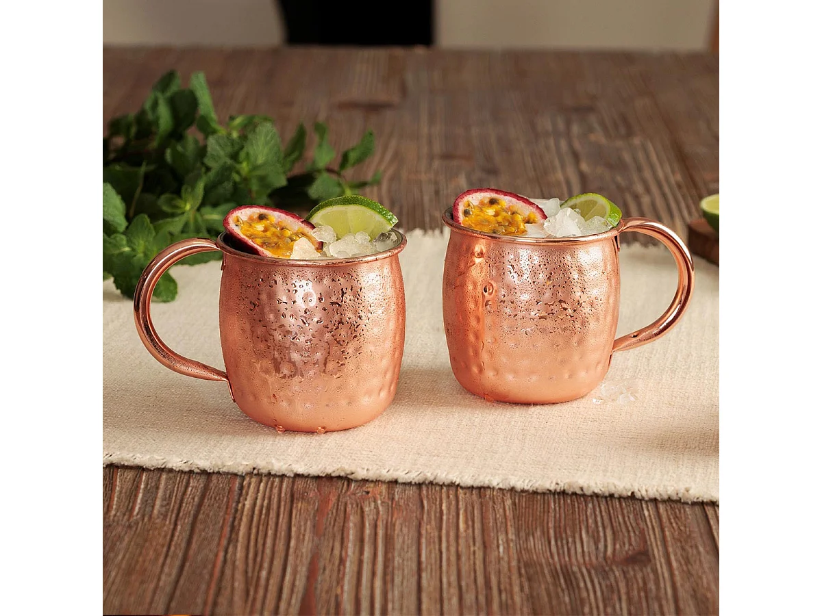 Lot de 2 Chopes "Moscow Mule" 47cl Bronze