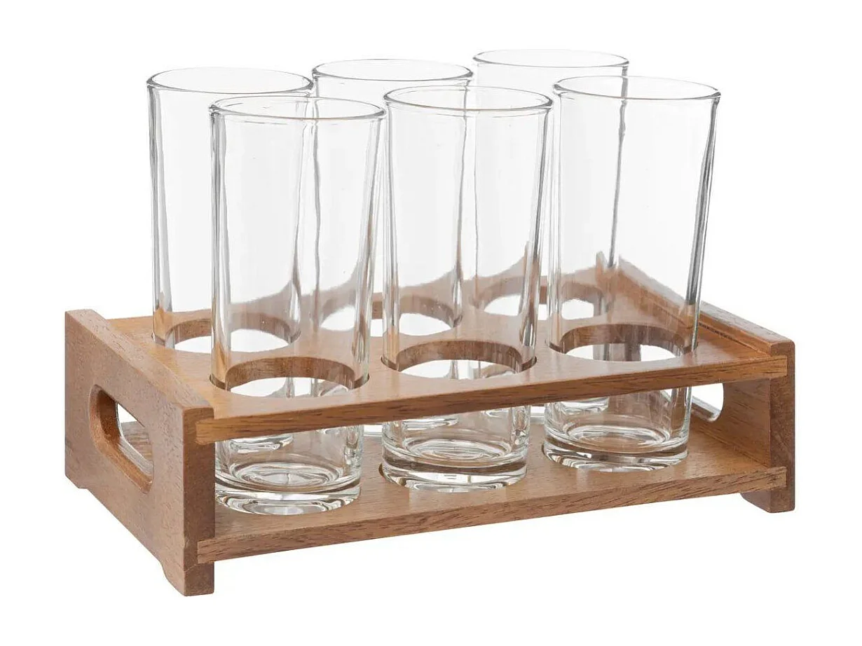 Lot de 6 Verres & Rack "Victor" 30cl Transparent
