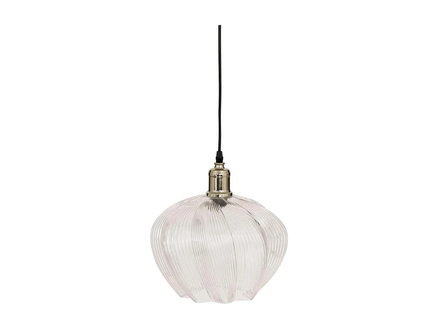 Lampe Suspension en Verre "Phylas" 37cm Transparent