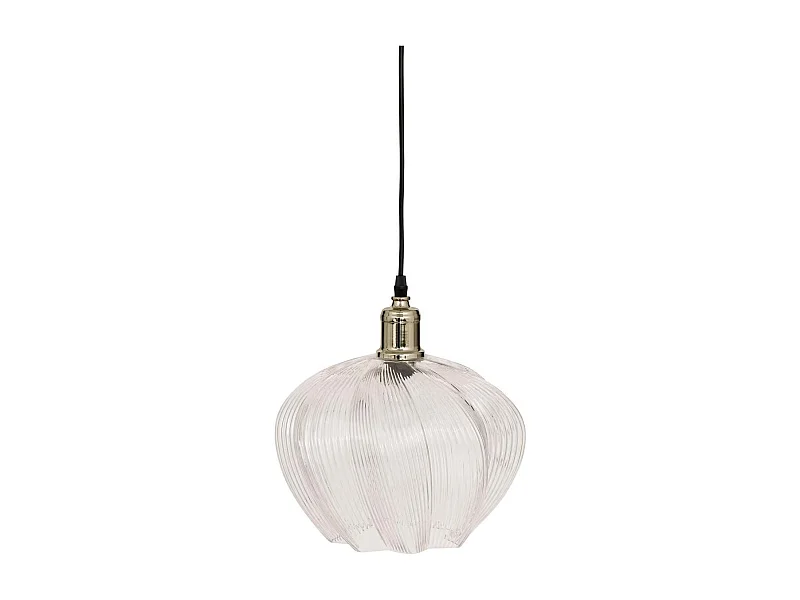 Lampe Suspension en Verre "Phylas" 37cm Transparent