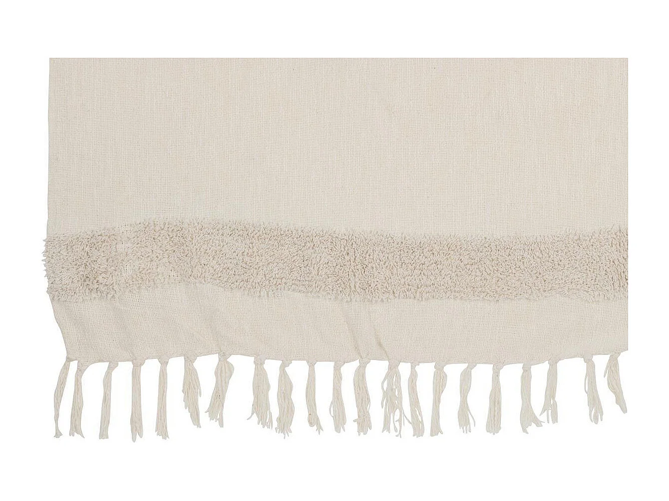 Plaid Uni avec Sequin "Dubai" 130x180cm Blanc