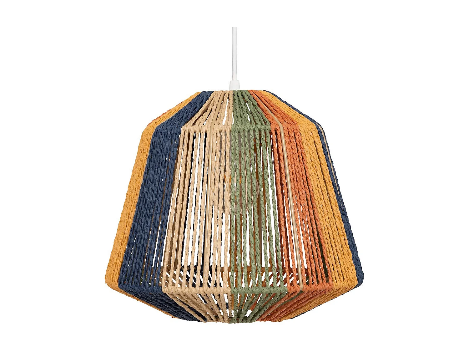 Lampe Suspension Corde "Jily" 29cm Multicolore