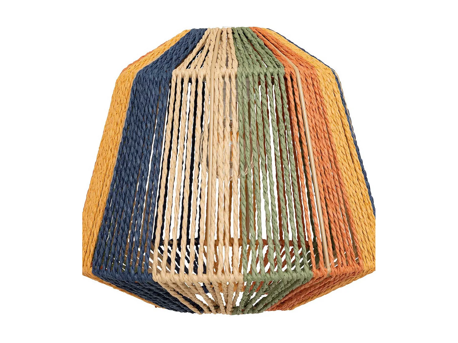 Lampe Suspension Corde "Jily" 29cm Multicolore