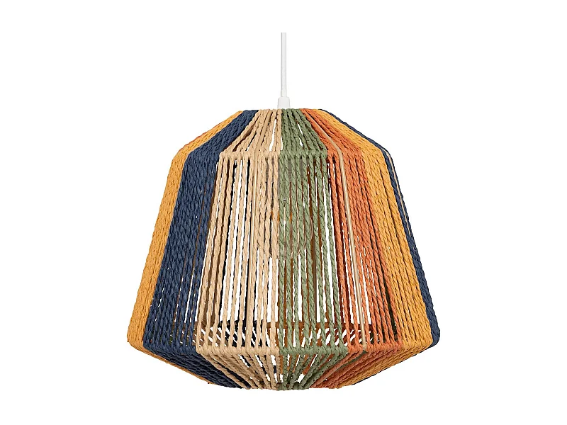 Lampe Suspension Corde "Jily" 29cm Multicolore