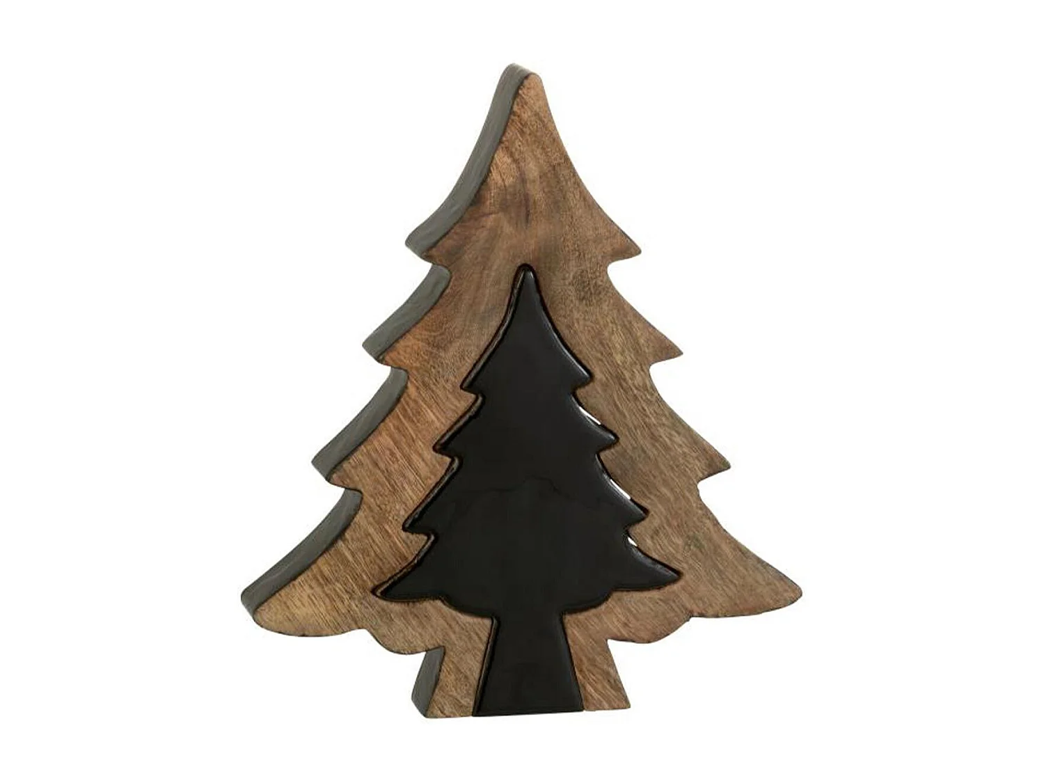 Sapin de Noël à Poser "Puzzle" 30cm Noir & Naturel