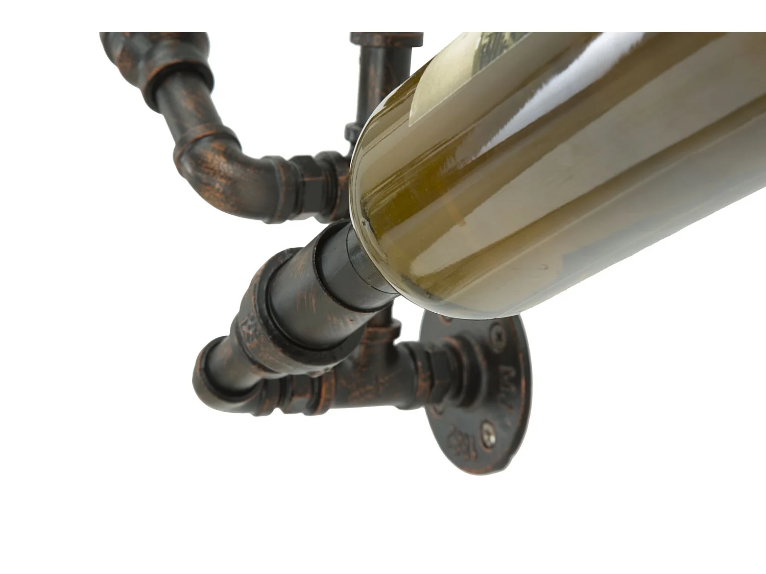 Porte-Bouteilles Mural 6 Emplacements "Manhattan" 55cm Noir