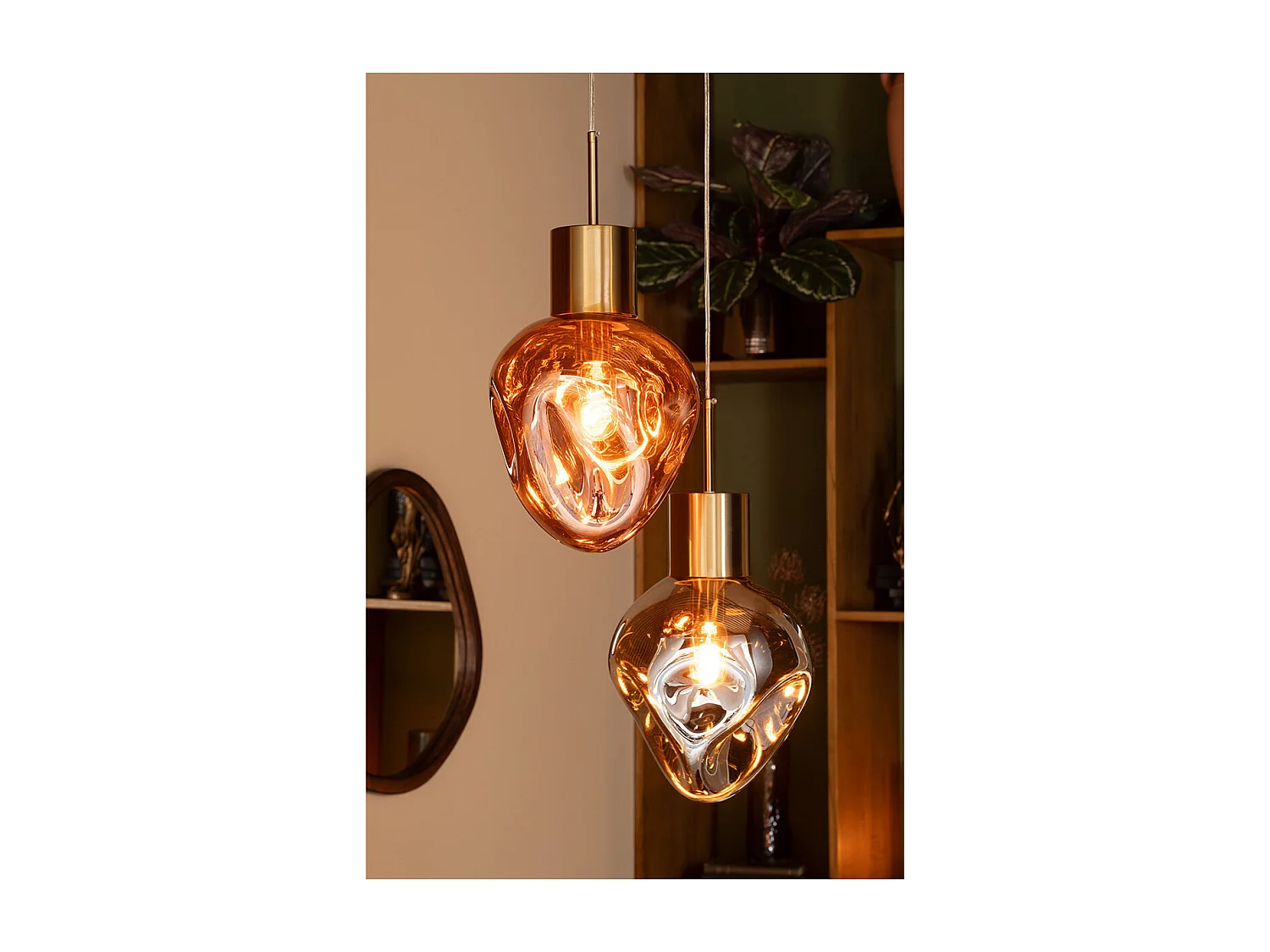 Lampe Suspension Design "Kerri" 160cm Gris