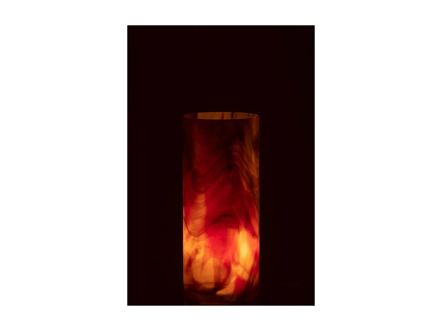 Photophore Imprimé en Verre "Arti" 35cm Marron