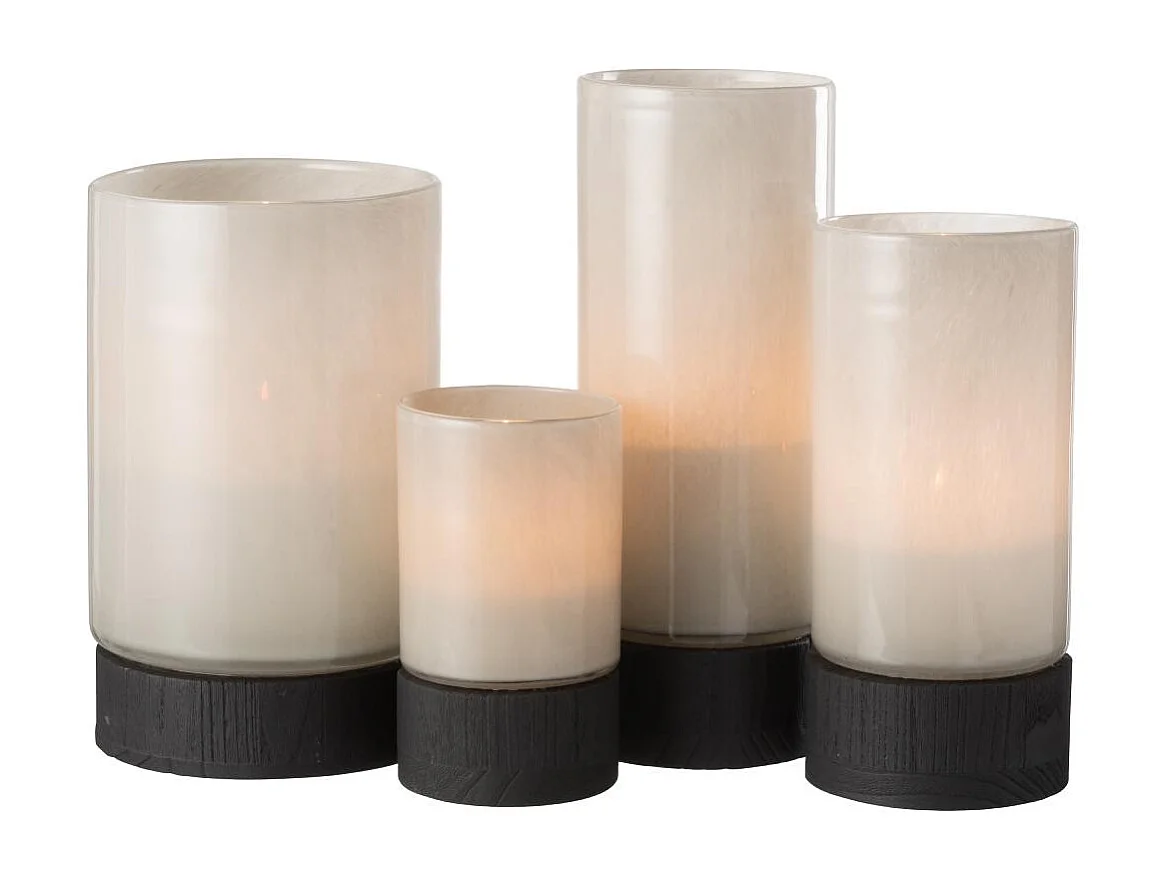 Photophore Design "Ray" 31cm Gris & Noir