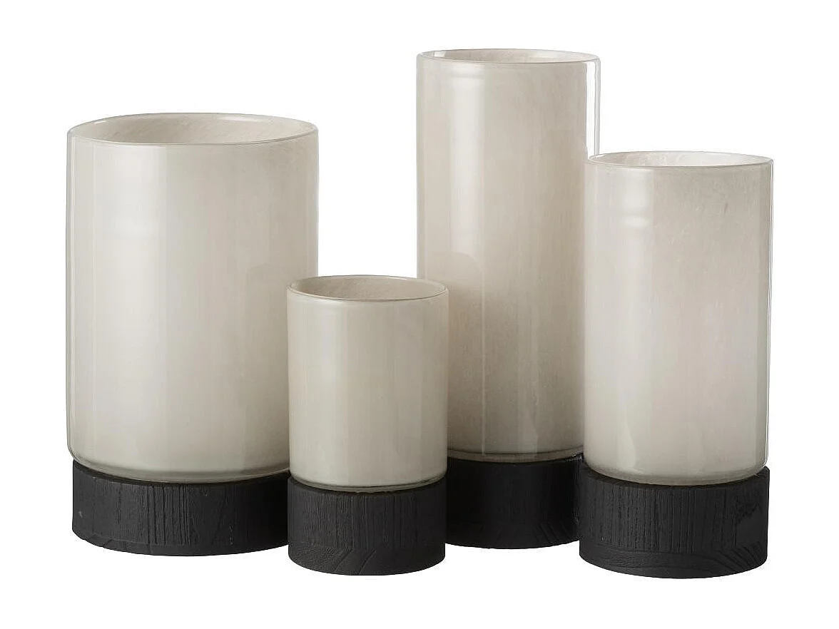 Photophore Design "Ray" 20cm Gris & Noir