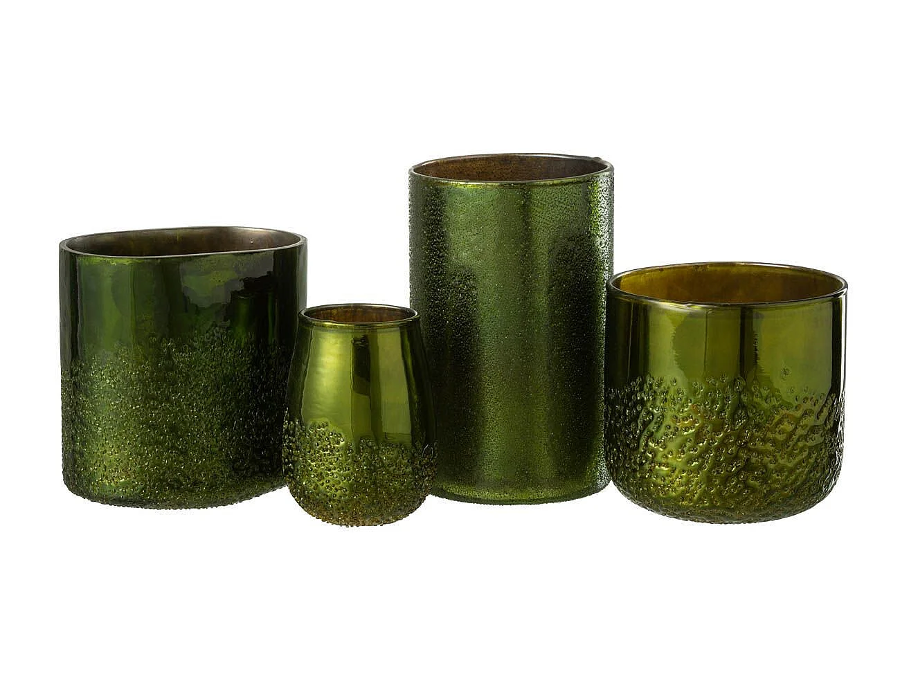 Photophore Miroir en Verre "Anton" 12cm Vert