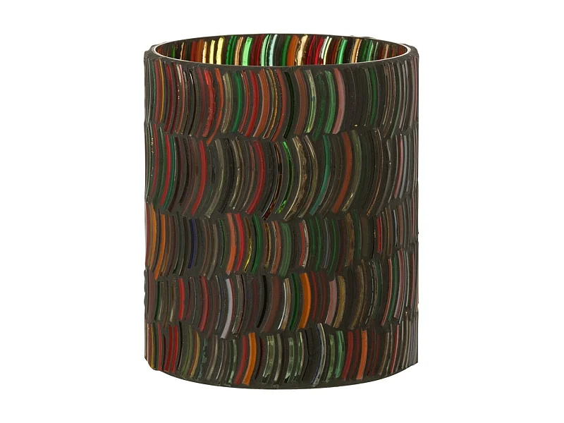 Photophore Design "Mosaic Courbe" 12cm Multicolore