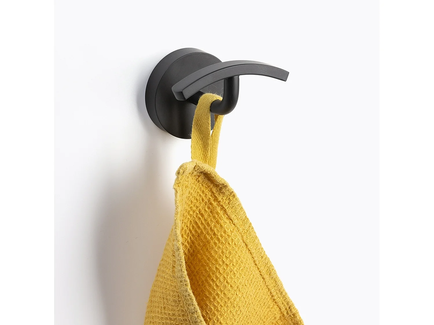 Patère à fixer blanche ou noir en inox - BATHBAZAAR