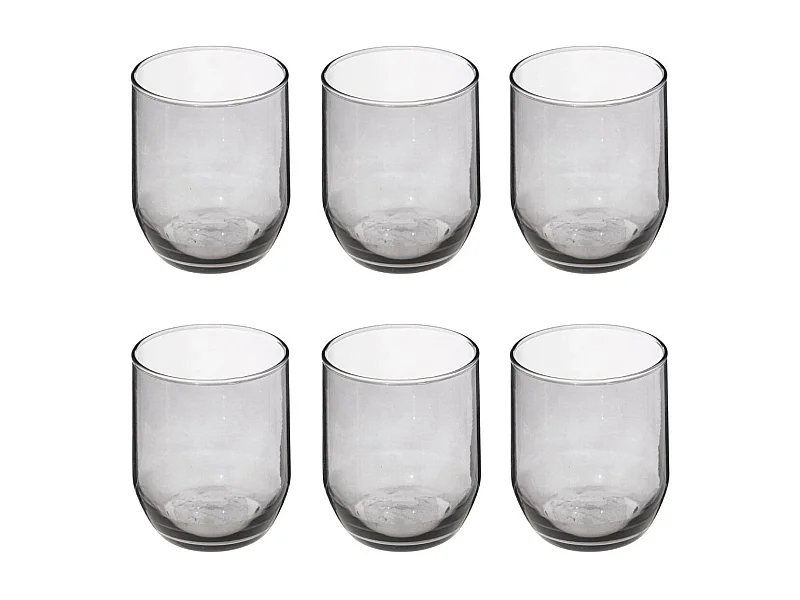 Lot de 6 Verres à Eau "Paol'Eau" 31cl Gris