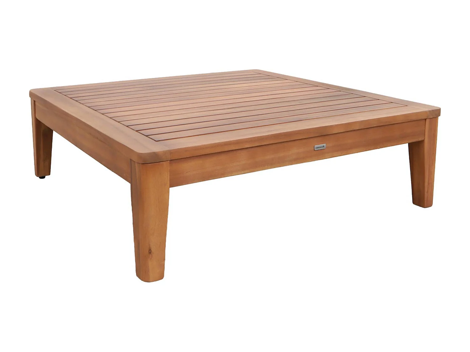 Salotto da giardino in legno di acacia e bouclé, 1 posto, beige