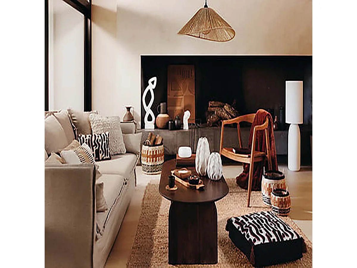 Lot de 2 chaises style fauteuil en teck naturel, coloris marron - Longueur 57 x Profondeur 61 x Hauteur 77 cm