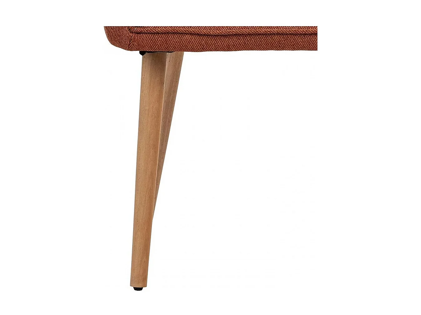 Lot de 2 chaises style fauteuil avec des pieds en bois, coloris ambre - Longueur 60 x Profondeur 57 x Hauteur 83,5 cm